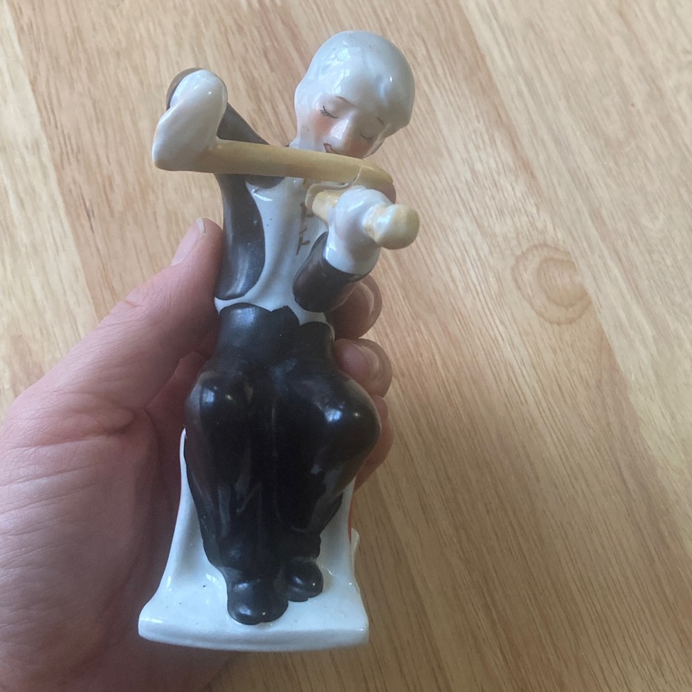 Ceramic Figurine of a Violinist-flaw
